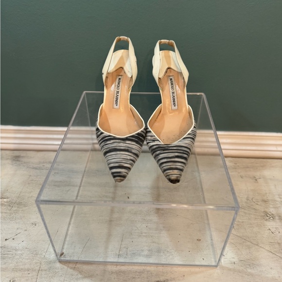 Manolo Blanick slim back cream and black - Picture 2 of 4